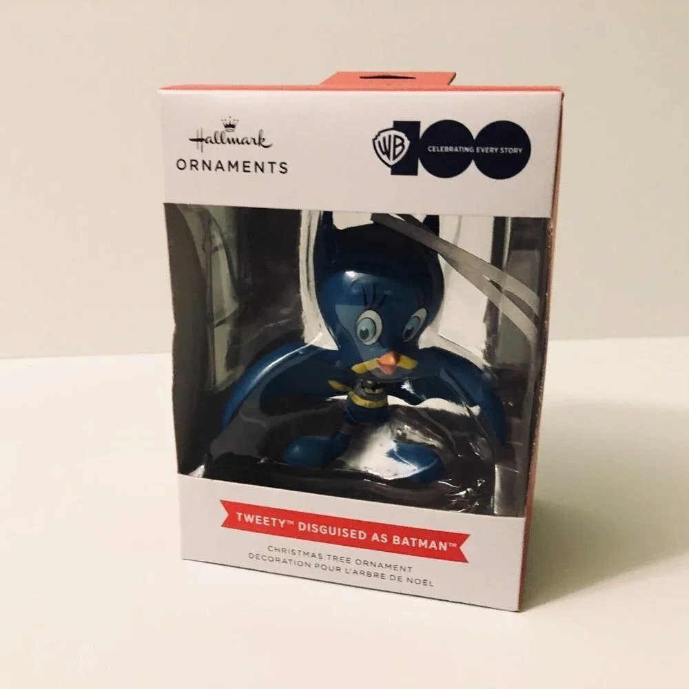 Hallmark Looney Tunes Tweety Bird Disguised  as Batman Christmas Ornament